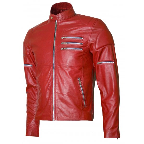 Biker-Red-Leather-Jacket-with-Silver-Zipper