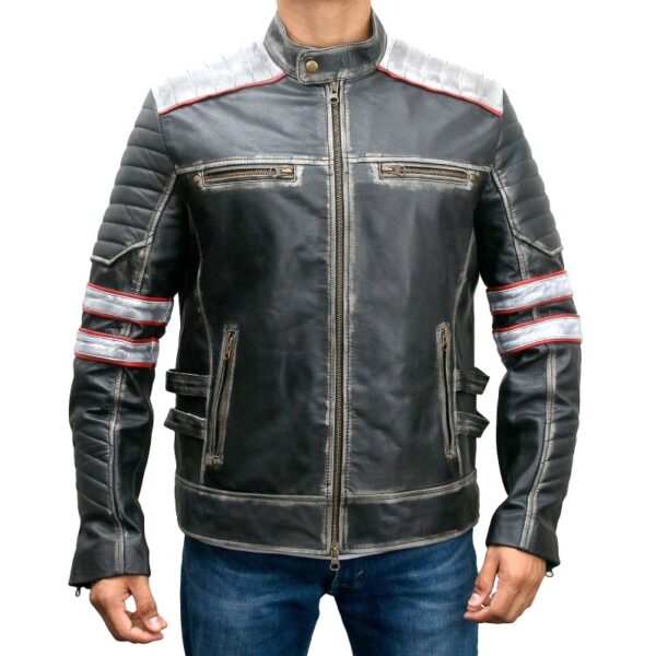 Mens-Retro-Moto-Grey-Distressed-Leather-Jacket