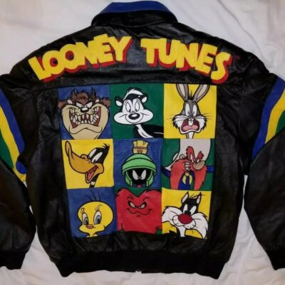 Vintage-90s-Looney-Tunes-Leather-Bomber-Jacket-3