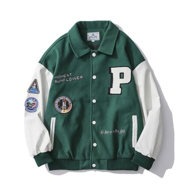 Wool-green-P-75-Varsity-Jacket