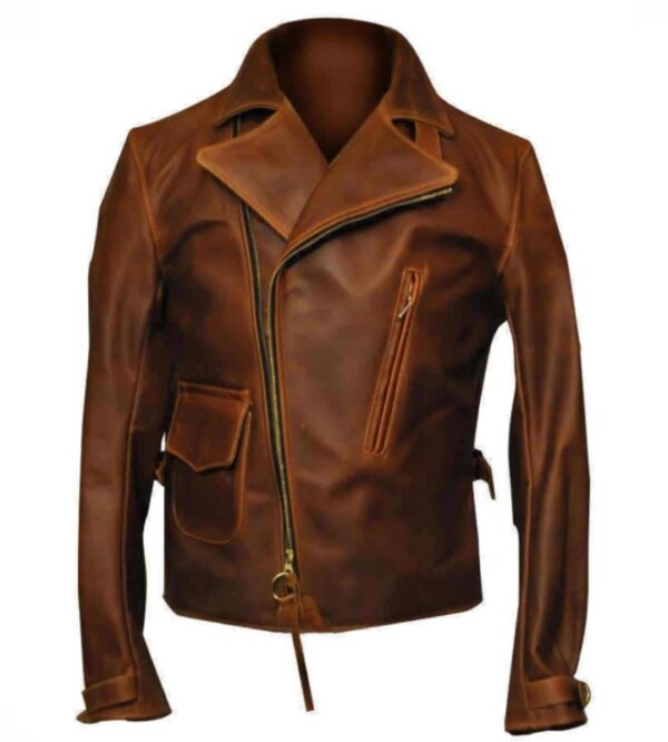 Mens-Brando-Cafe-Racer-Motorcycle-Leather-Jacket