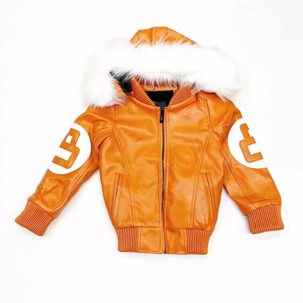 Orange-8-Ball-Robert-Phillipe-Jacket-with-Fur-Hood-1