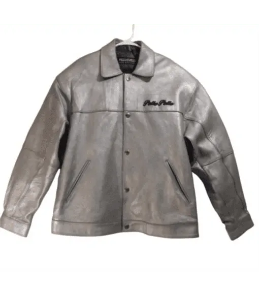 Pelle-Pelle-Rare-Vintage-Gray-Leather-Embroidered-Jacket