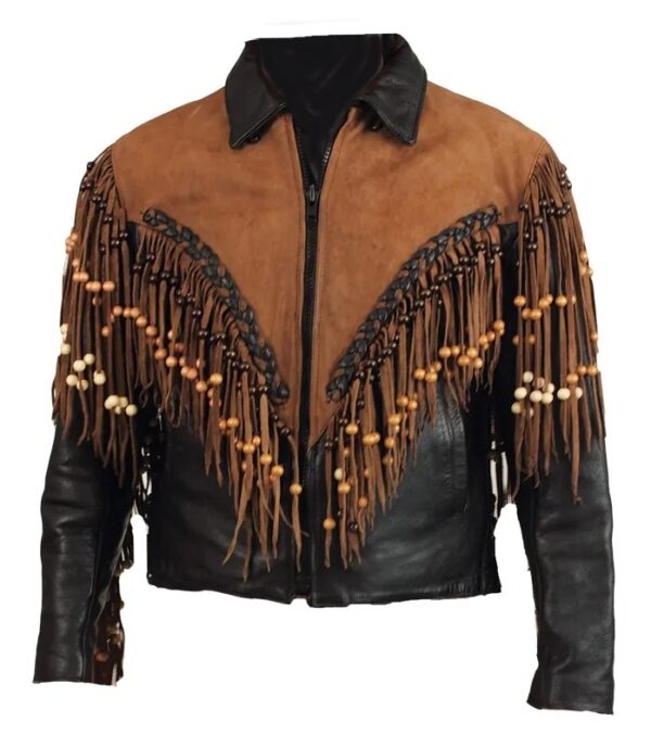 elvis-presley-black-brown-fringed-leather-jacket