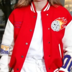 Gigi-Hadid-Red-And-White-Jacket