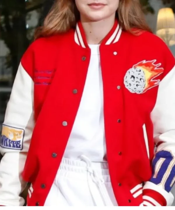 Gigi-Hadid-Red-And-White-Jacket