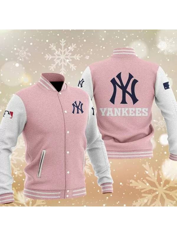 MLB-Pink-New-York-Yankees-Baseball-Varsity-Jacket