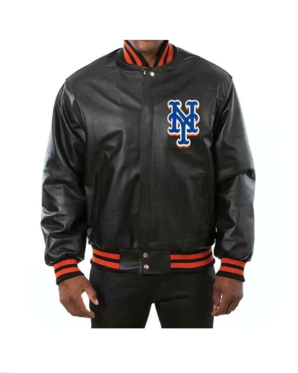 The Black New York Mets Jeff Hamilton Leather Jacket is a striking and eye-catching piece of apparel that is sure to turn heads. Wear it to look like a star.